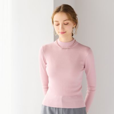 洗える】ハイネックリブニット（73136551） | Liliane Burty