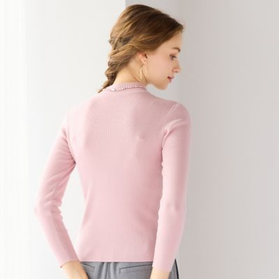 洗える】ハイネックリブニット（73136551） | Liliane Burty