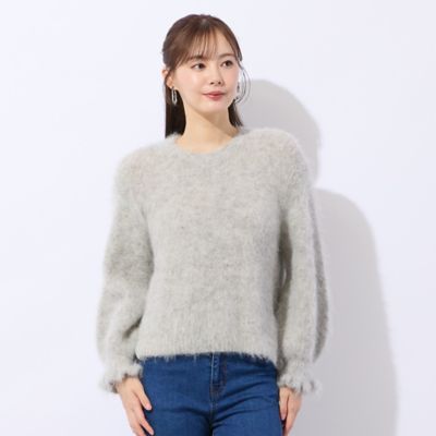 アルパカシャギープルオーバーニット（73136553） | Liliane