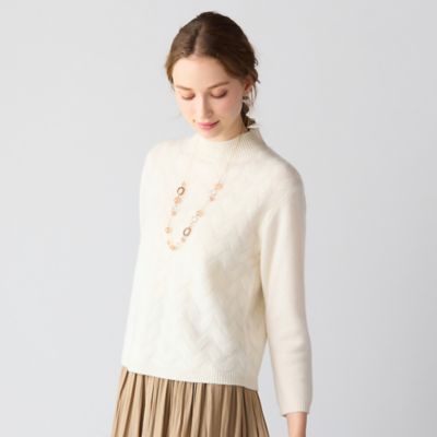 ＜Liliane Burty Eclat (Women/小さいサイズ) ＞カシミヤ７ＧＧプルオーバーニット（７３１３６５９１）