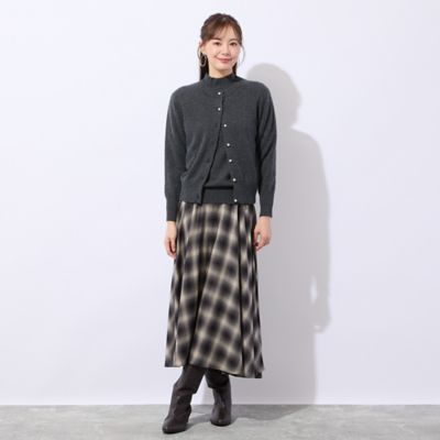 レリアン カシミヤ アンサンブル セット ニットカーディガン トップス パール アンサンブル対応】カシミヤニットカーディガン