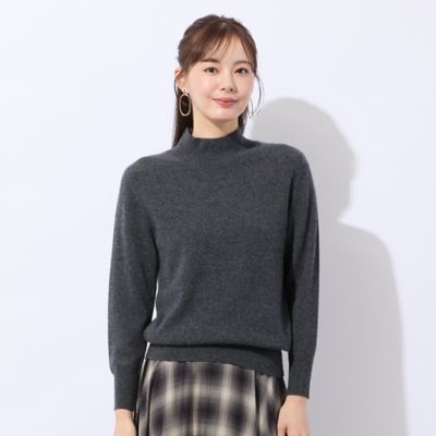 ＜Liliane Burty Eclat (Women/小さいサイズ) ＞【アンサンブル対応】カシミヤハイネックニット（７３１３６５９５）