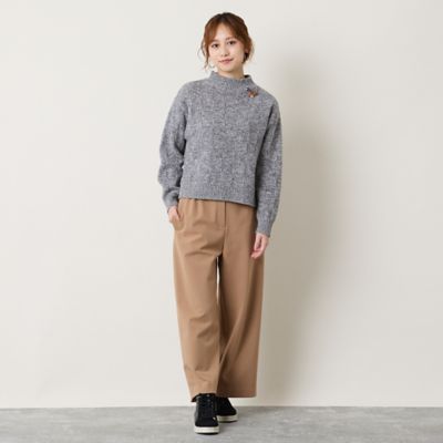 格子柄ハイネックニット（73136601） | Liliane Burty Eclat