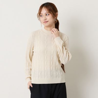 洗える】ウール混ハイゲージニット（73136651） | Liliane