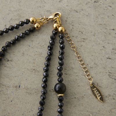 ＦＡＲＲＡ ＪＥＷＥＬＲＹ】黒曜石×淡水パール 二連ネックレス ...