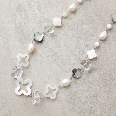 【一部店舗・オンラインショップ限定】シェル水晶　マグネットネックレス（７３１４２５１１）