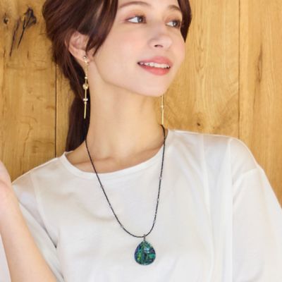 マドモアゼル愛 開運シェルタリスマン シェル ネックレス アパタイト 