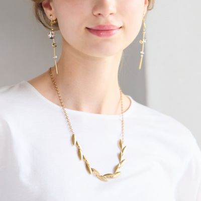 ＜Liliane Burty Eclat (Women/小さいサイズ) ＞リーフチェーンネックレス（７３１４５５０２）