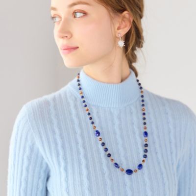 ＜Liliane Burty Eclat (Women/小さいサイズ) ＞【一部店舗・オンラインショップ限定】ラピスラズリ×ブラウンマグネットネックレス（７３１４５５１１）