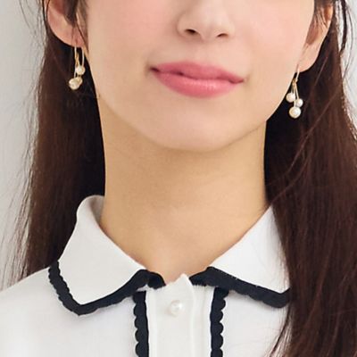 オンラインショップ限定】アコヤパール×淡水パールフックピアス