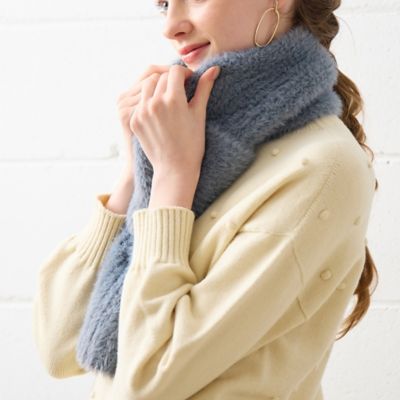 リリアンビューティ エクラ（Liliane Burty ECLAT）/無地カシミヤニットストール ウォームニットストール（73166402） | Liliane Burty Eclat