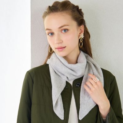 無地カシミヤニットストール（73166502） | Liliane Burty