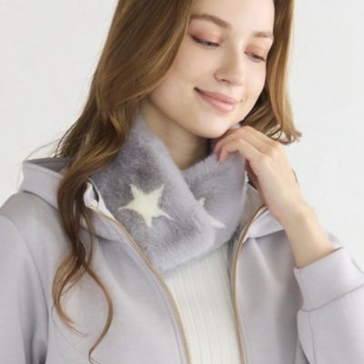 ＜Liliane Burty Eclat (Women/小さいサイズ) ＞【一部店舗・オンラインショップ限定】フェイクファー星ティペット（７３１６６５０４）