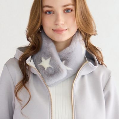 一部店舗・オンラインショップ限定】フェイクファー星ティペット 