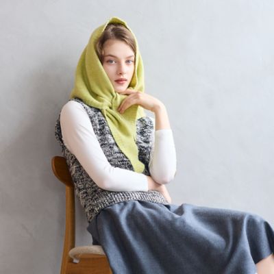 ニット三角ストール（73166602） | Liliane Burty Eclat