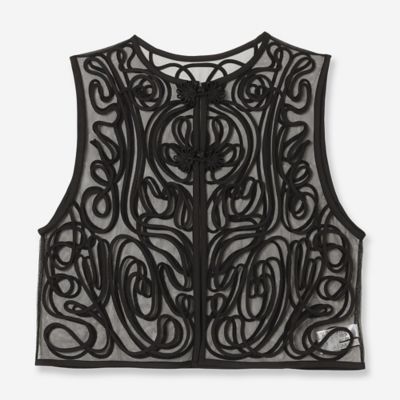 ＜R-ISM(Women) ＞【洗える】ブレードレースチュールジレ（８１００２６０４）