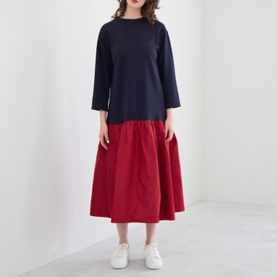 【美品】 VERMEIL par iena カットコンビタフタワンピース カットコンビタフタワンピース（81011501） | R-ISM