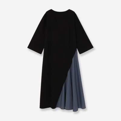 【接触冷感・ＵＶカット】コットンジャージーパネルワンピース（８１０１２５０６）