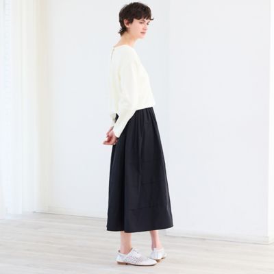 洗える】ニット×タフタコンビワンピース（81012601） | R-ISM