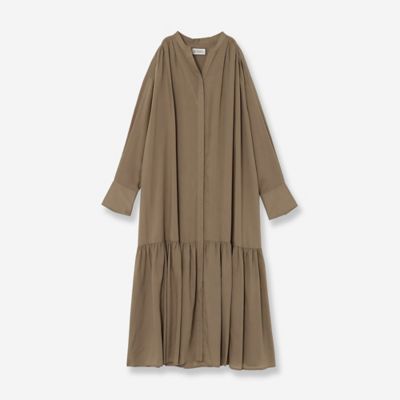 R-ISM(Women) /リズム【吸湿速乾】バンドカラーシャツワンピース(81014518) チャイロ ワンピース・ドレス【三越伊勢丹/公式】