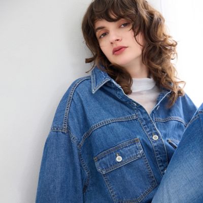 ＜R-ISM(Women) ＞【セットアップ対応】デニムシャツ（８１０３２５０７）