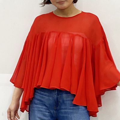 シフォンケープブラウス（８１０３２５１６）