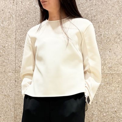 ＜R-ISM(Women) ＞【セットアップ対応・洗える・Ｓ／Ｍ／Ｌサイズ】スキューバブラウス（８１０３２６０２）