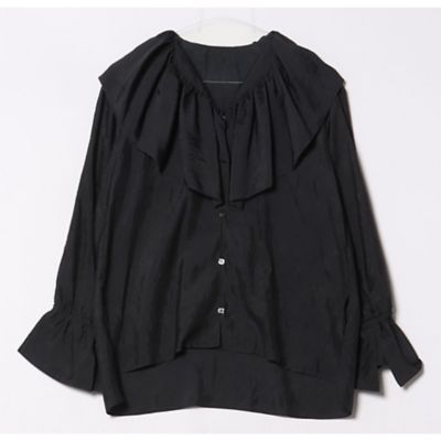 ＜R-ISM(Women) ＞【洗える】ワッシャーサテンフリルブラウス（８１０３２６０５）