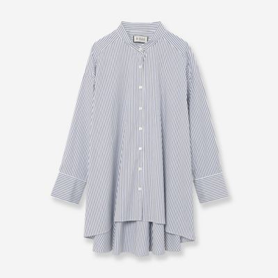 ＜R-ISM(Women) ＞ストライプフレアシャツ（８１０３３４１４）