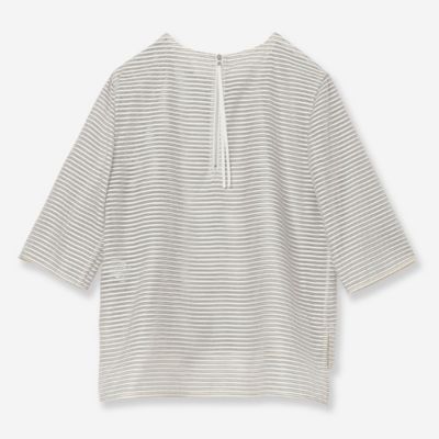 シアーボーダーブラウス（８１０３３４２３）