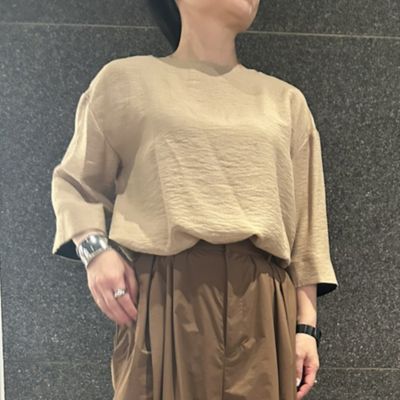 【洗える】クルーネックＴブラウス（８１０３４５２８）