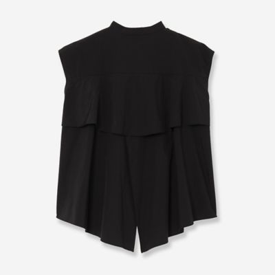 【セットアップ対応】【撥水加工・接触冷感】バックフリルイージーブラウス（８１０３４５２９）