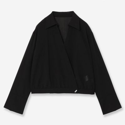 R-ISM(Women) /リズム シアーカシュクールシャツ(81035503) クロ トップス【三越伊勢丹/公式】