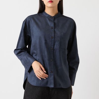 セットアップ対応・S／M／Lサイズあり】スエードルックシャツ