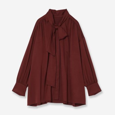 R-ISM(Women) /リズム【吸汗速乾・紫外線防止・洗える】ボウタイブラウス(81036508) ワイン トップス【三越伊勢丹/公式】