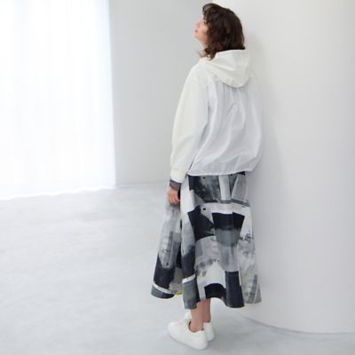 【セットアップ対応】カラーブロックアートプリントフレアスカート（８１０４１５０３）