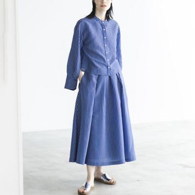 マディソンブルー 伊勢丹限定タックボリュームスカート 水色 ロング