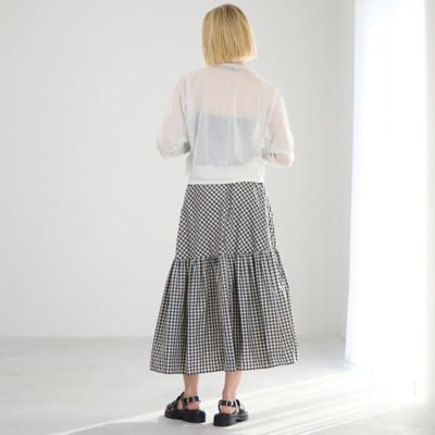 【セットアップ対応】タフタギンガムチェックスカート（８１０４３５１３）
