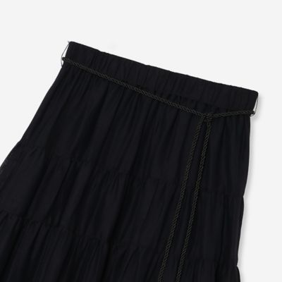 【セットアップ対応】リネンブレンドティアードスカート（８１０４３５１４）