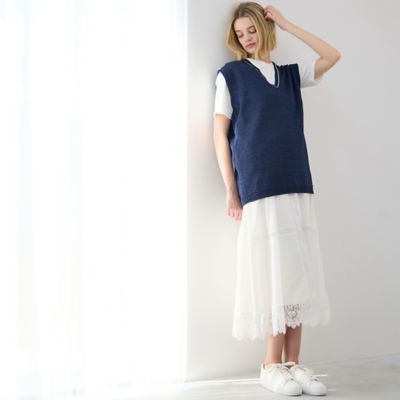 【セットアップ対応】レースコンビスカート（８１０４３５１５）