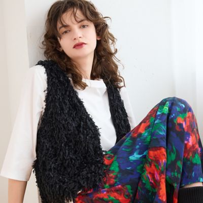 IMPORT PRINT】プリントキュロットスカート