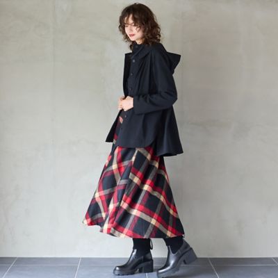 大きいサイズ48＊２３区 チェック タフタ フレアスカート＊自由区組曲ICB 楽天市場】【送料無料】タフタスカート フレア ロング チェック