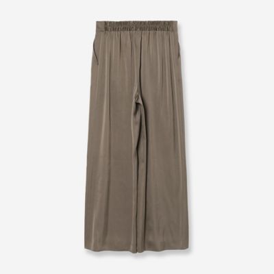 ボタン使いサテンワイドパンツ（８１０５１５０１）