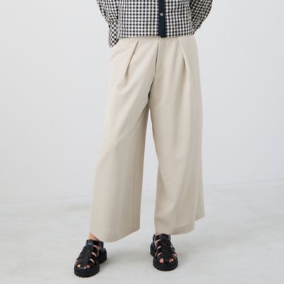 【接触冷感】レーヨンブレンドワイドパンツ（８１０５３５１０）