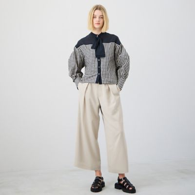 【接触冷感】レーヨンブレンドワイドパンツ（８１０５３５１０）