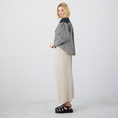 【接触冷感】レーヨンブレンドワイドパンツ（８１０５３５１０）