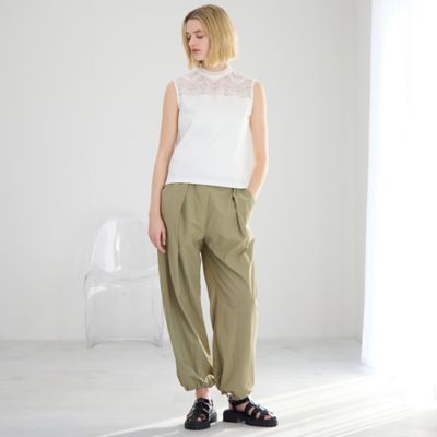 【撥水加工】タックワイドパンツ（８１０５３５１２）