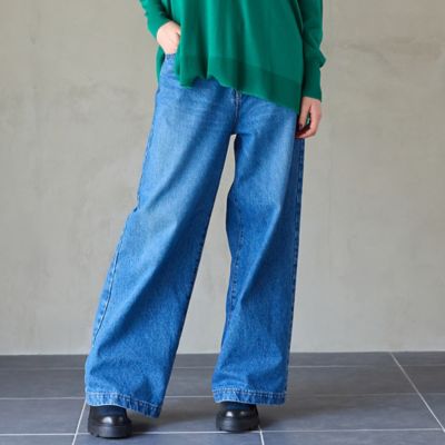 R-ISM(Women) /リズム【JAPAN DENIM】デニムバギーパンツ(81055503) アオ パンツ・ズボン【三越伊勢丹/公式】