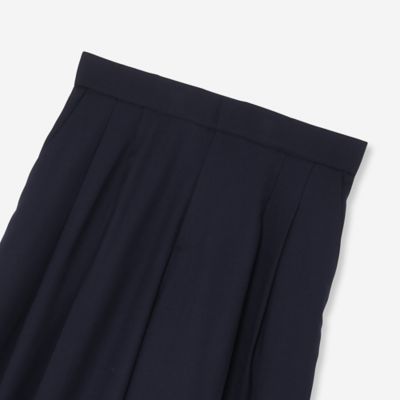 洗える・S／M／Lサイズあり】ツイルストレッチタックワイドパンツ