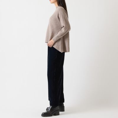 S／M／Lサイズあり・ウエストゴム】ベルベットワイドパンツ